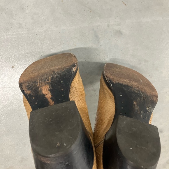 Vintage Larry Mahan Snakeskin Leather Upper Cowboy Boots - Picture 7 of 10